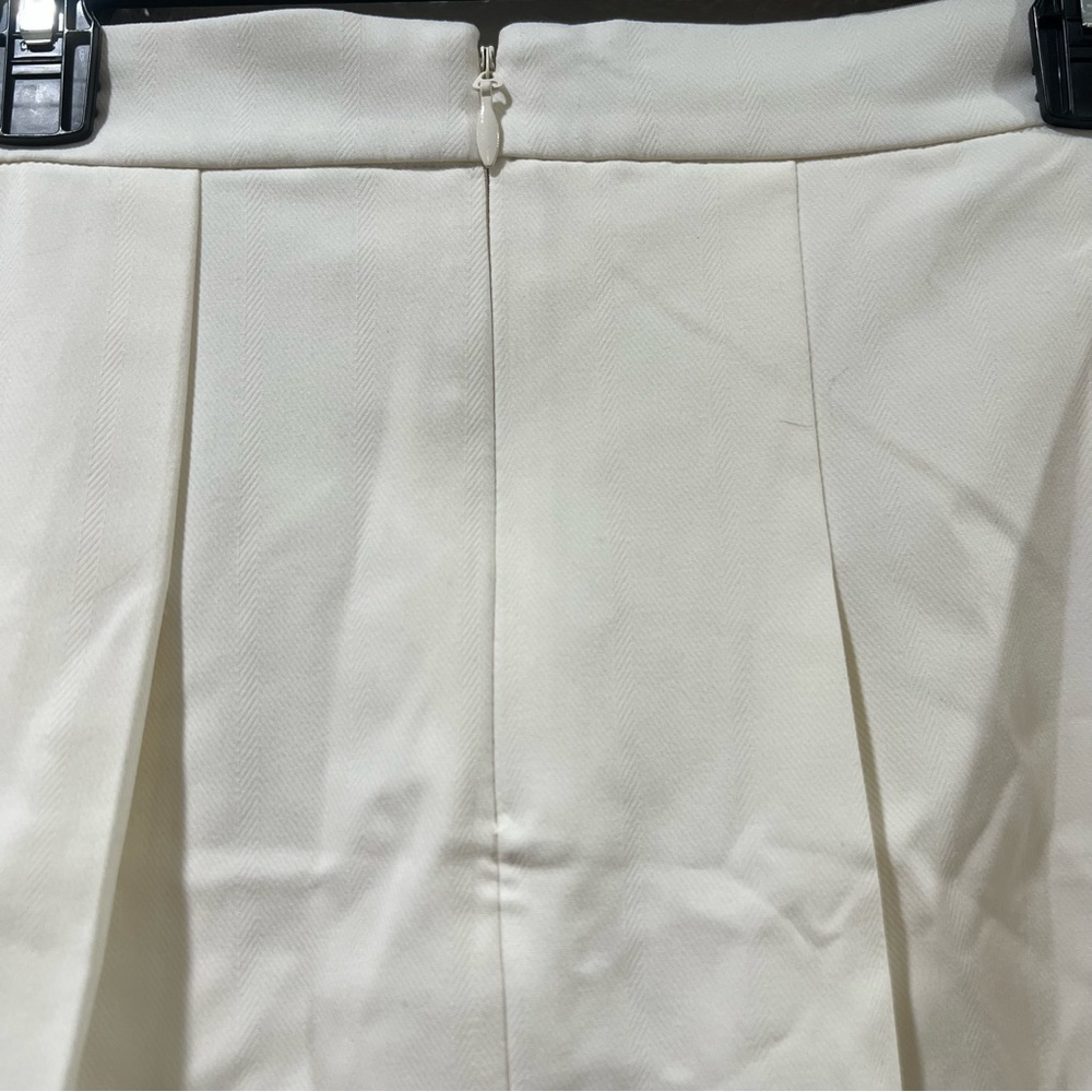 Danielle Bernstein Tennis Skort Stretch Herringbone Twill Vanilla Size 16 - Picture 7 of 10